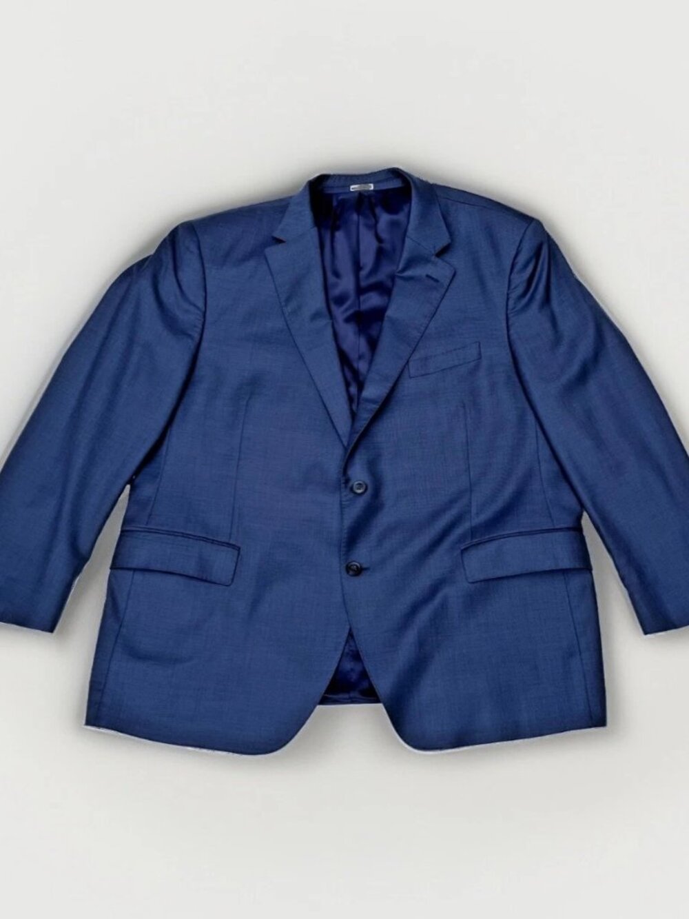Peter Millar Flynn Wool Suit Portugal 48 Blue Jacket Lightweight